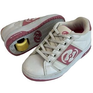 HEELYS White/Metallic Pink Skate Shoes Kids Size 1 - style 9141